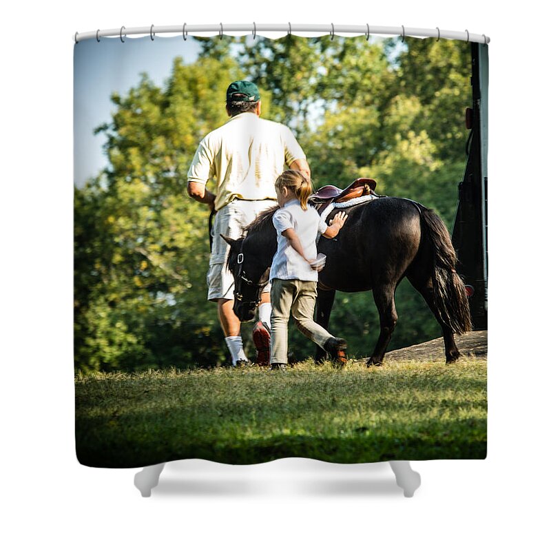 Pony Shower Curtain featuring the photograph Littlest Pony Club Member by Pamela Taylor