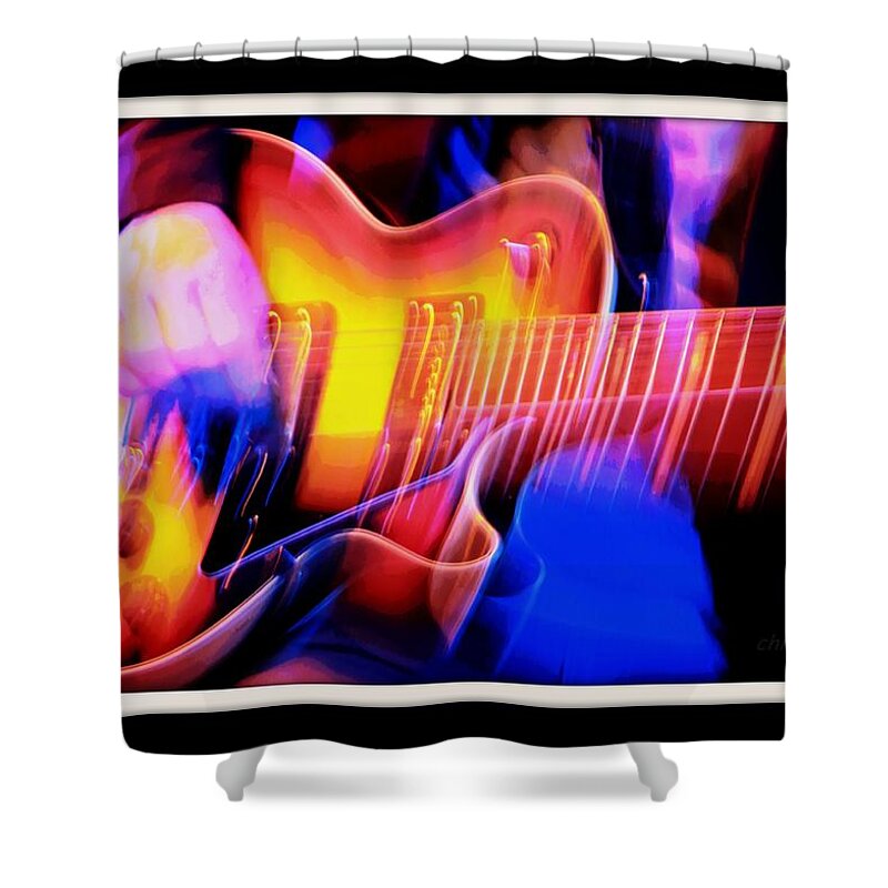 Home Shower Curtain featuring the photograph Live Music by Chris Berry