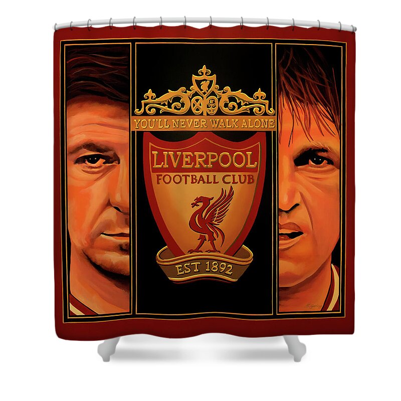 Liverpool Shower Curtain featuring the painting Liverpool Painting by Paul Meijering