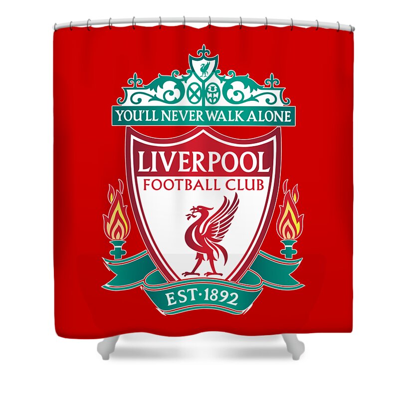 Liverpool Shower Curtain featuring the digital art Liverpool by Yogi Romance