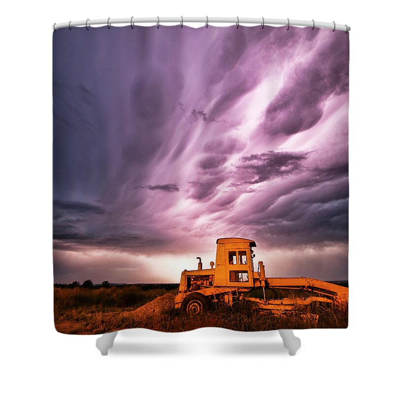 Nebraska Shower Curtain featuring the photograph Living Sky in Nebraska by Ryan Crouse