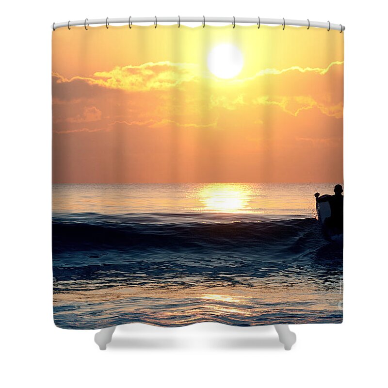 Surf Shower Curtain featuring the photograph Llangennith Last Wave by Minolta D