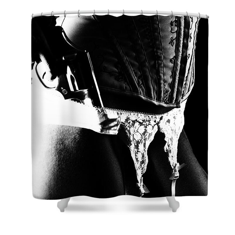 Artistic Shower Curtain featuring the photograph Loaded 38 by Robert WK Clark
