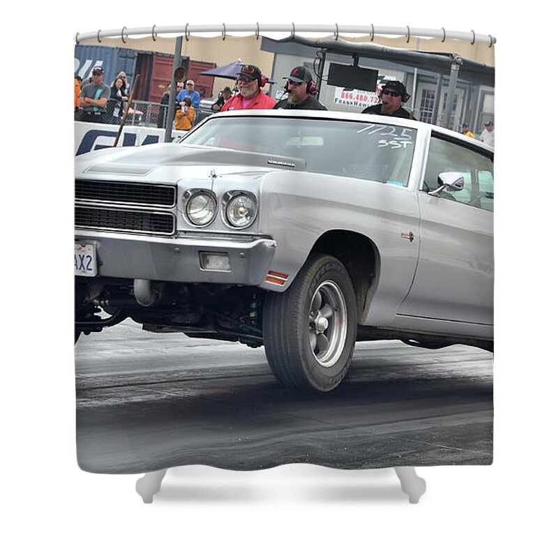Auto Club Drag Way Shower Curtain featuring the photograph Lodrs 007 by Richard J Cassato
