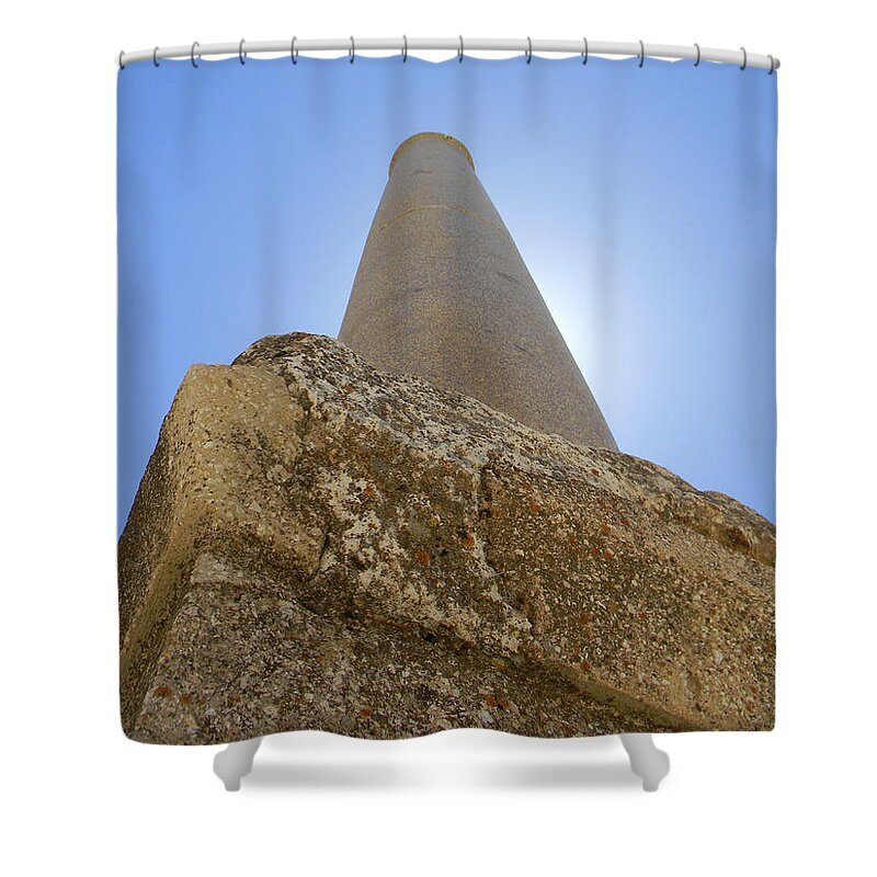 Marwan George Khoury Shower Curtain featuring the photograph Lonely in Heliopolis by Marwan George Khoury