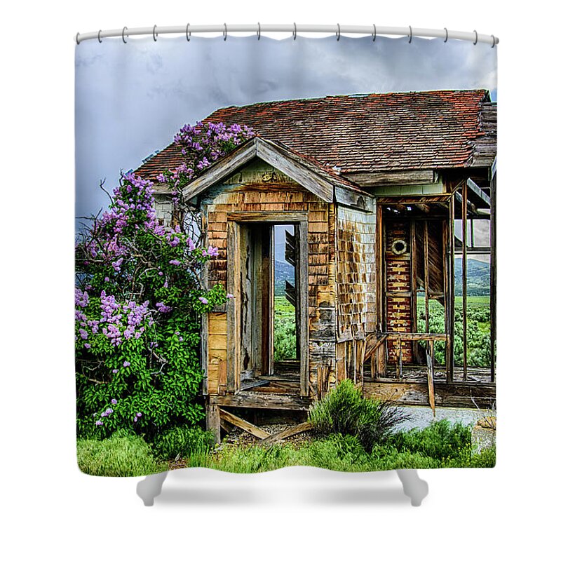Abandoned Shower Curtain featuring the photograph Lonely Lilacs by Bryan Carter
