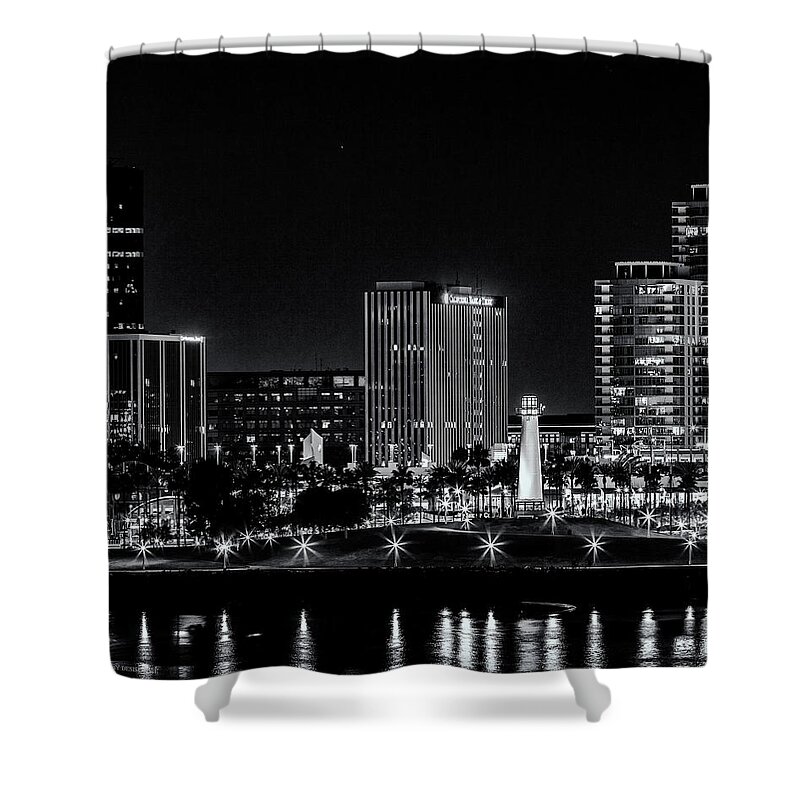 Historical Buildings Shower Curtain featuring the photograph Long Beaach A Chip in Time by Denise Dube