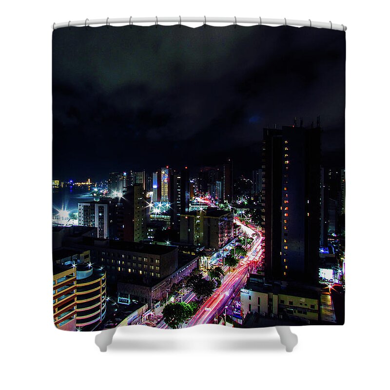 Architecture And Building Shower Curtain featuring the photograph Long Exposure by Cesar Vieira