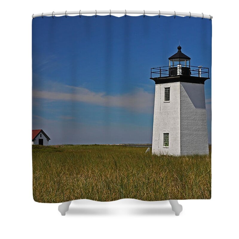 Cape Cod Shower Curtain featuring the photograph Long Point Lighthouse by Suzanne Stout