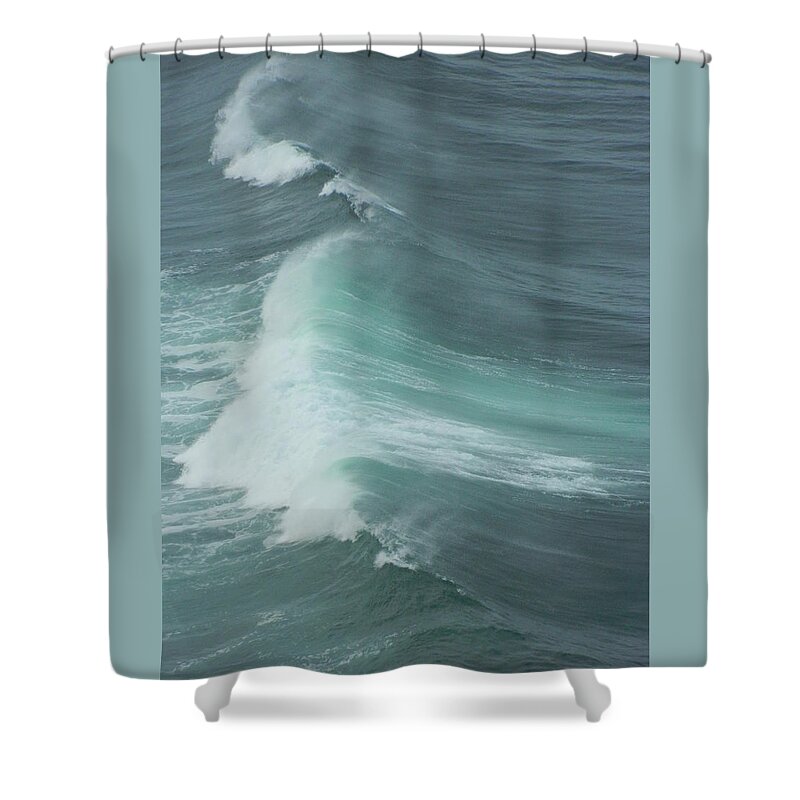 Oregon Shower Curtain featuring the photograph Long Wave by Gallery Of Hope 
