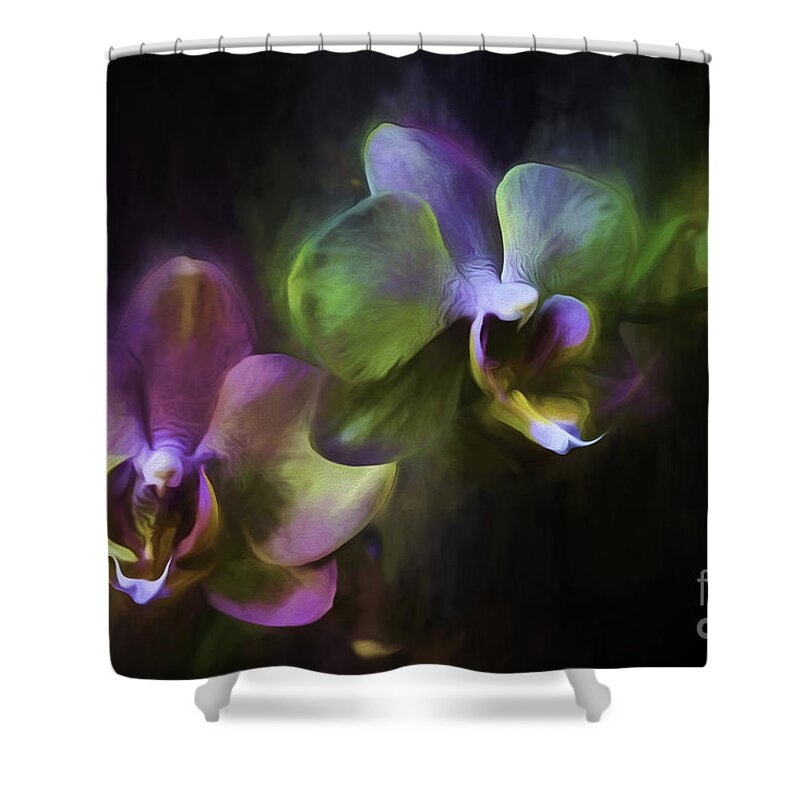 Orchid Shower Curtain featuring the digital art Longing by Ken Frischkorn