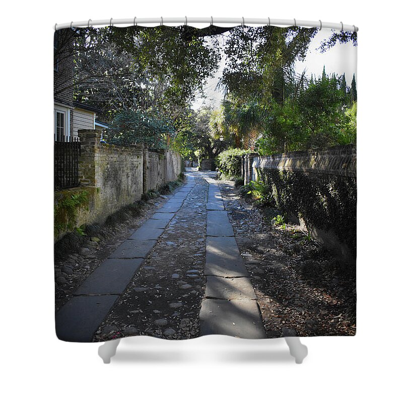 Scenic Tours Shower Curtain featuring the photograph Longitude Lane by Skip Willits
