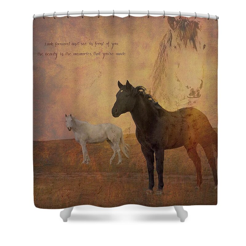 Horses Shower Curtain featuring the photograph Look Forward by Amanda Smith