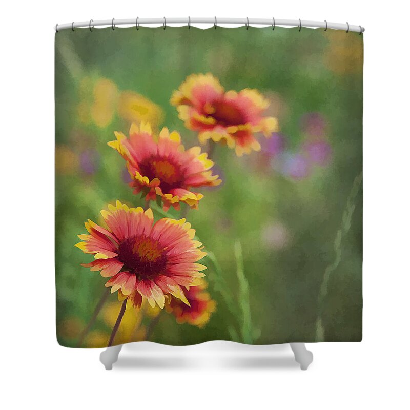 Flower Shower Curtain featuring the photograph Look...a flower by John Crothers