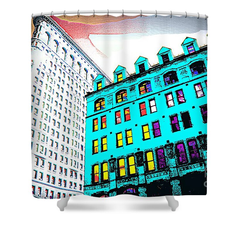 Building Shower Curtain featuring the photograph Looking Up by Julie Lueders 