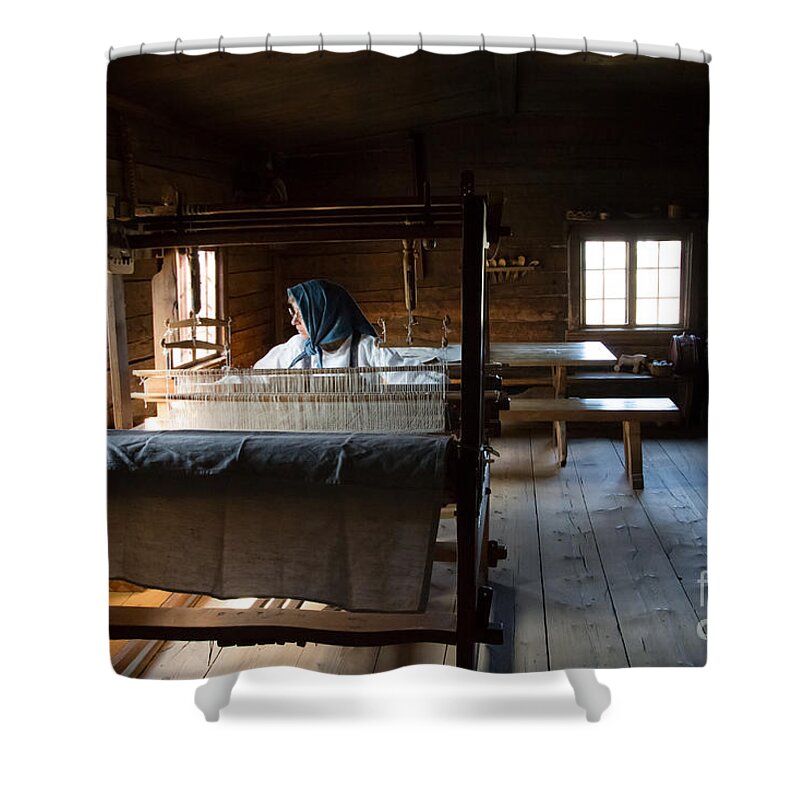 Skansen Shower Curtain featuring the photograph Loom by Suzanne Luft