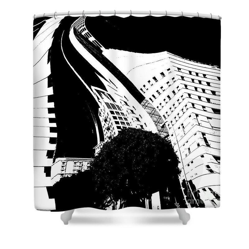 Abstract Shower Curtain featuring the photograph Los Angeles by Jenny Revitz Soper