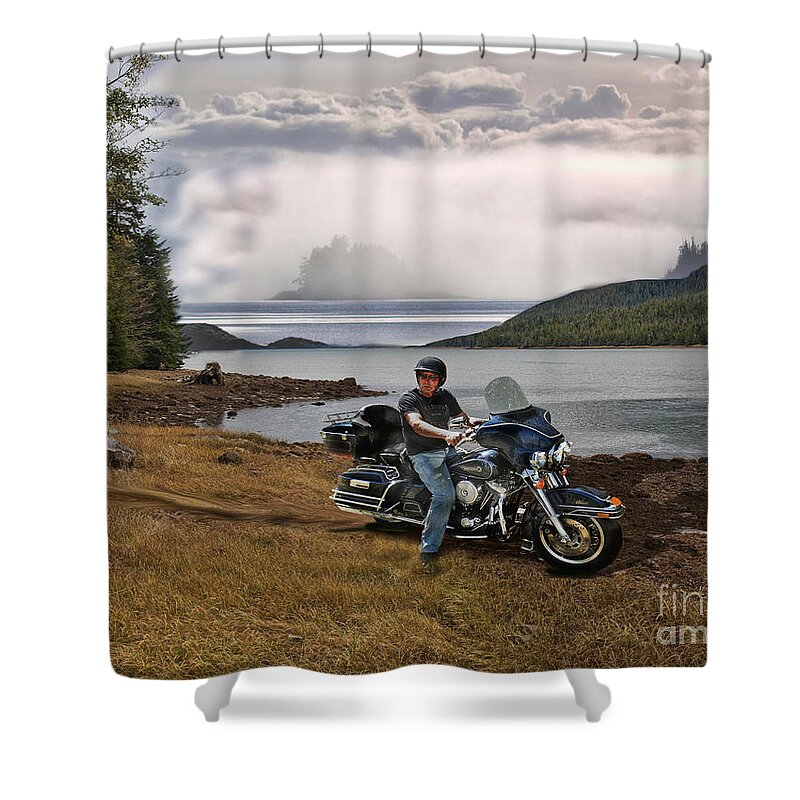Water Shower Curtain featuring the photograph Lost At Sea by Vivian Martin