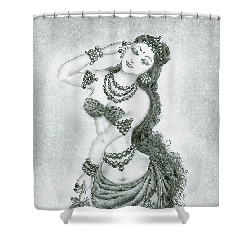 Dream Shower Curtain featuring the drawing Lost in Dreams by Tara Krishna