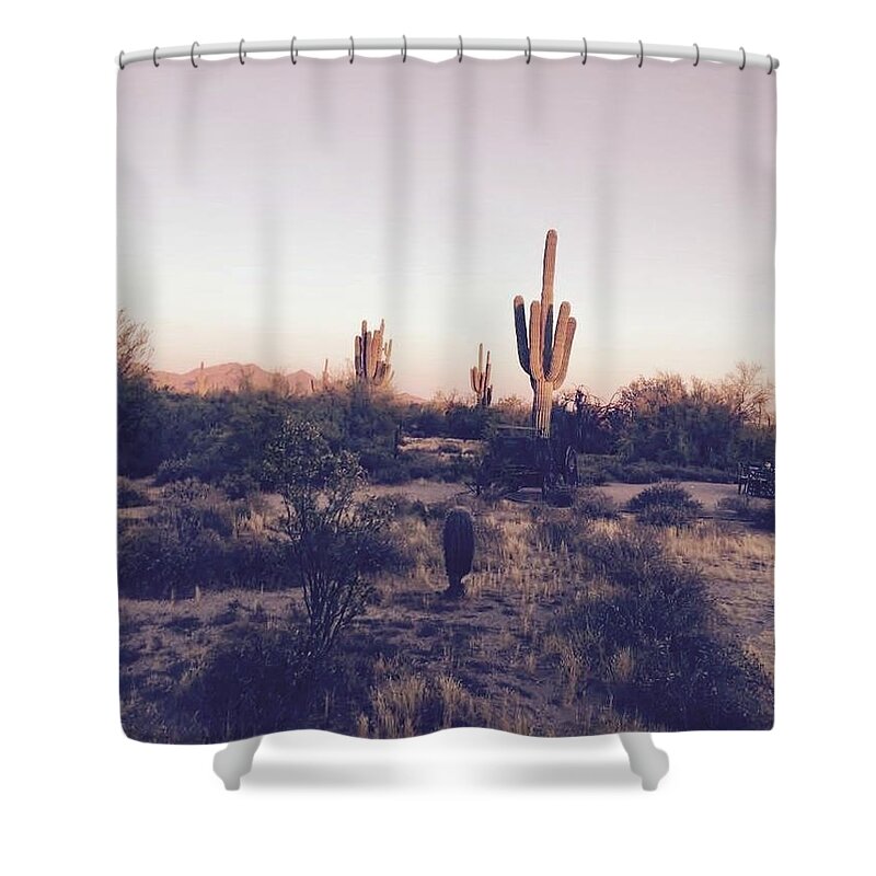 Scottsdale Shower Curtain featuring the photograph Lost in the Desert by Michael Albright