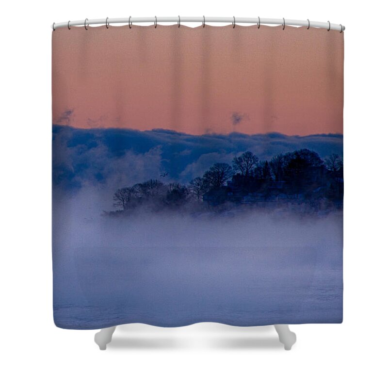 #jefffolger #vistaphotography Shower Curtain featuring the photograph Lost in the sea smoke by Jeff Folger