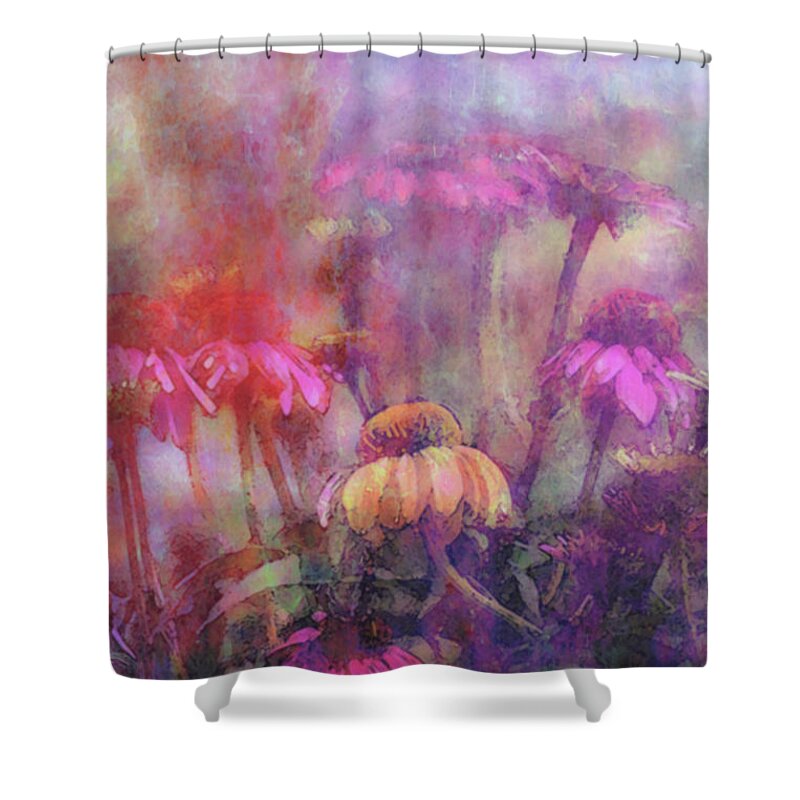 Lost Shower Curtain featuring the photograph Lost Watercolored Shower in the Garden 3873 LW_2 by Steven Ward