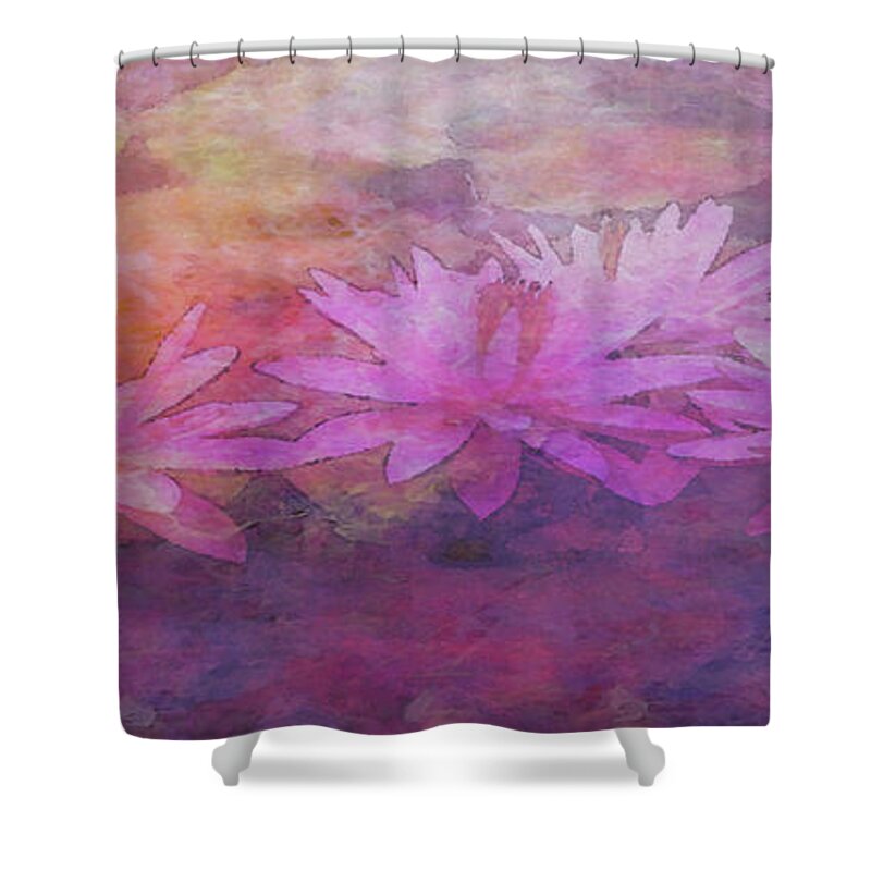 Lotus Shower Curtain featuring the photograph Lotus Landscape 4 4715 IDP_4 by Steven Ward