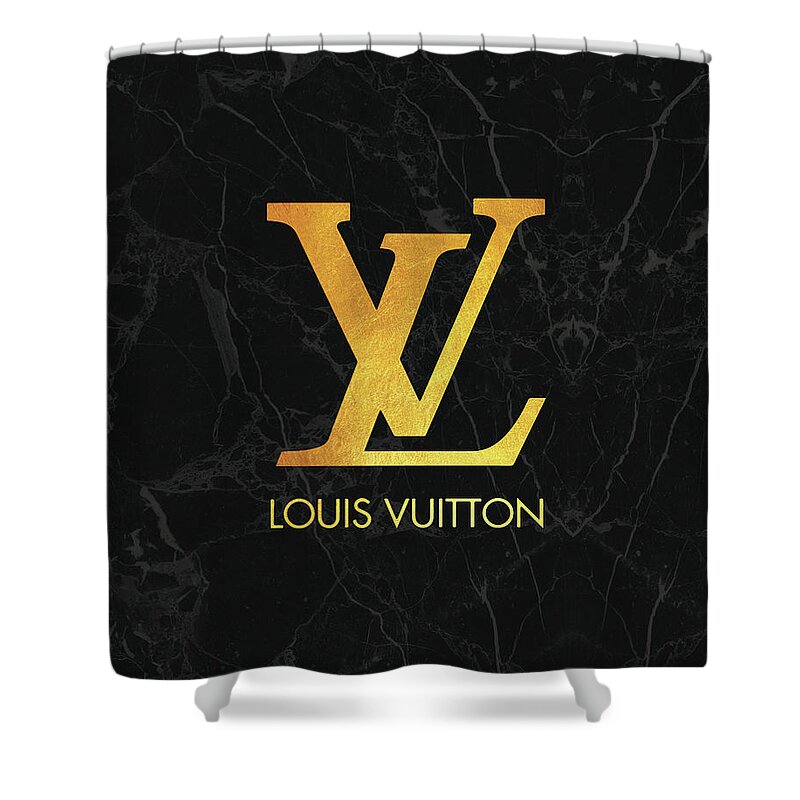 Louis Vuitton - Black And Gold - Lifestyle And Fashion Shower Curtain for Sale by TUSCAN Afternoon
