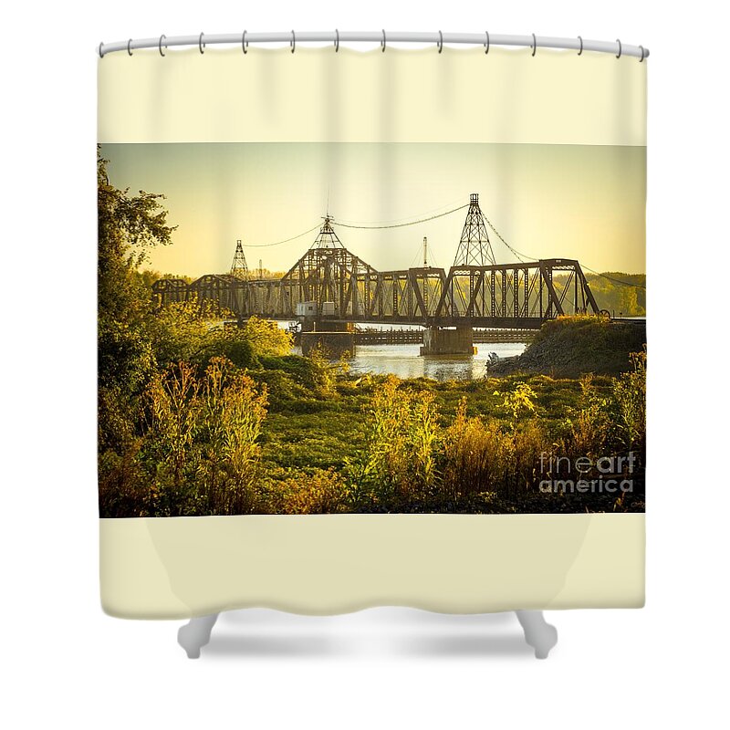 Louisiana Swing Bridge Shower Curtain featuring the photograph Louisiana Swing Bridge by Imagery by Charly