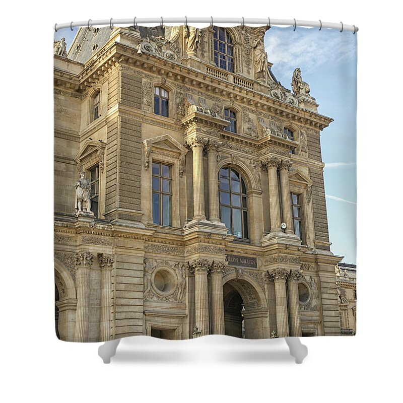 Ancient Shower Curtain featuring the photograph Louvre in Paris by Patricia Hofmeester