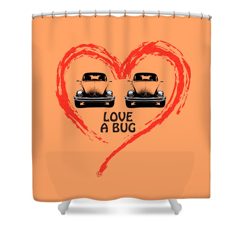 Volkswagen Beetle Shower Curtain featuring the photograph Love A Bug by Mark Rogan