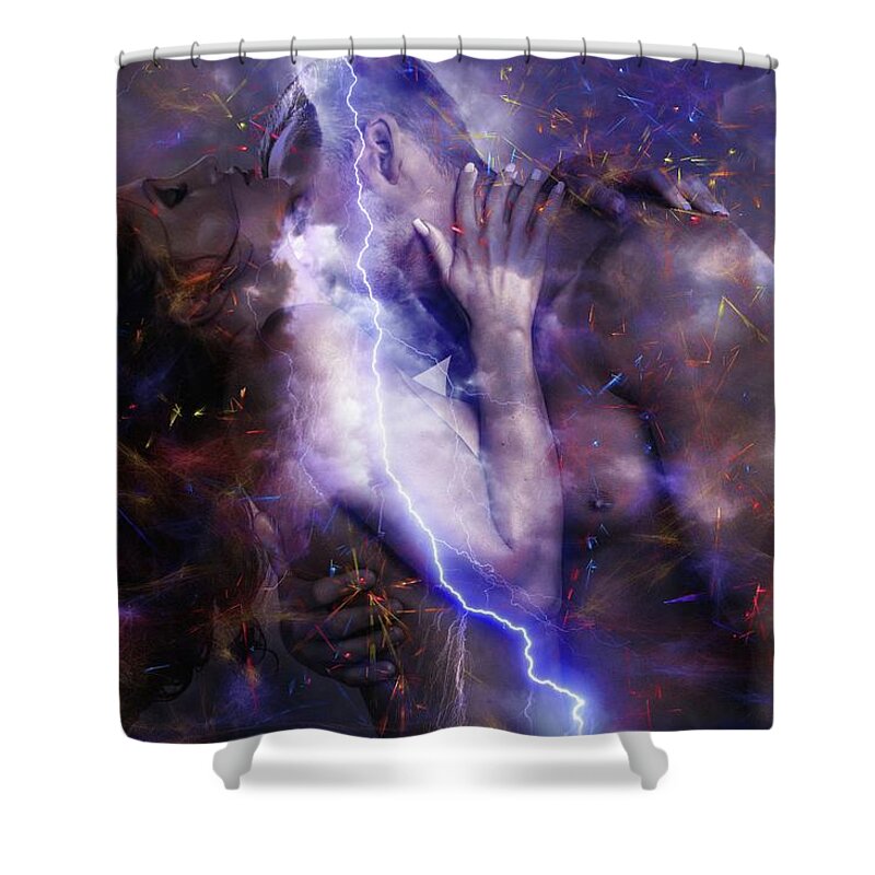 Love Shower Curtain featuring the digital art Love by Lilia D