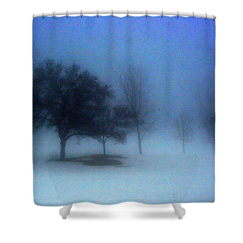Landscape Shower Curtain featuring the photograph Love me in the mist by Julie Lueders 