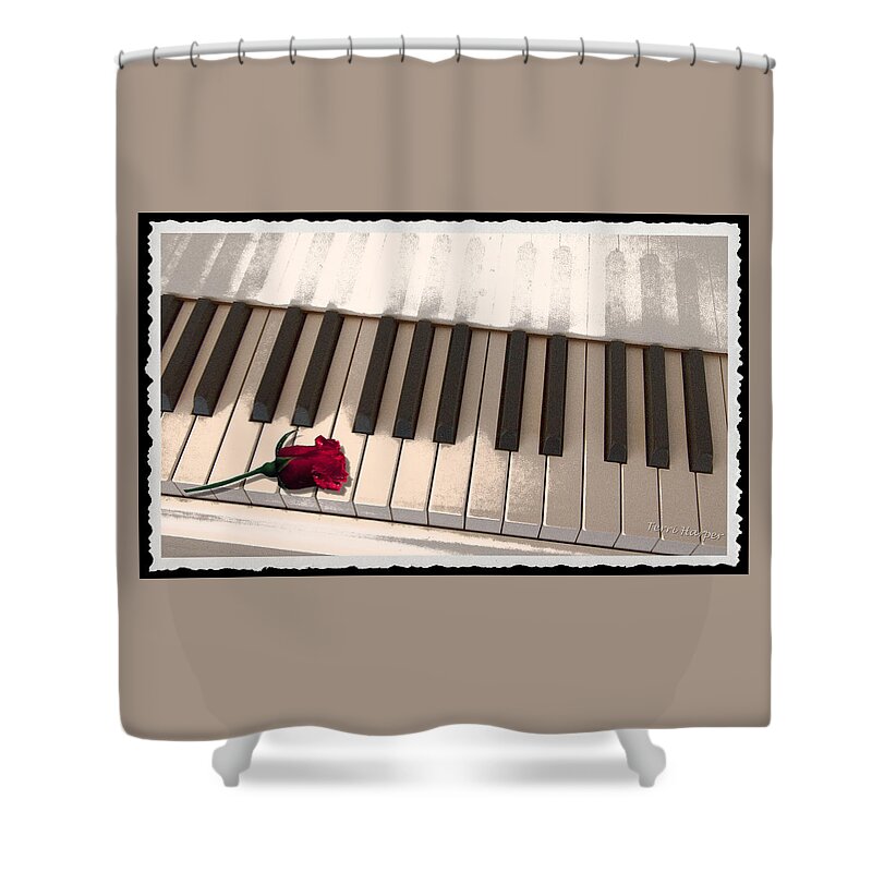 Piano Shower Curtain featuring the photograph Love Notes by Terri Harper
