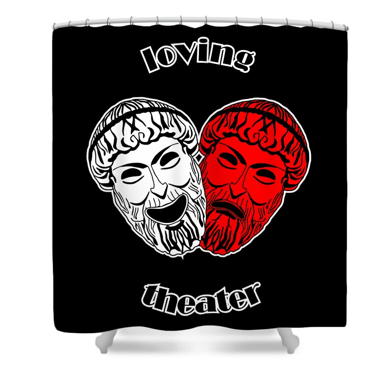 Theater Shower Curtain featuring the digital art Loving Theater by Piotr Dulski