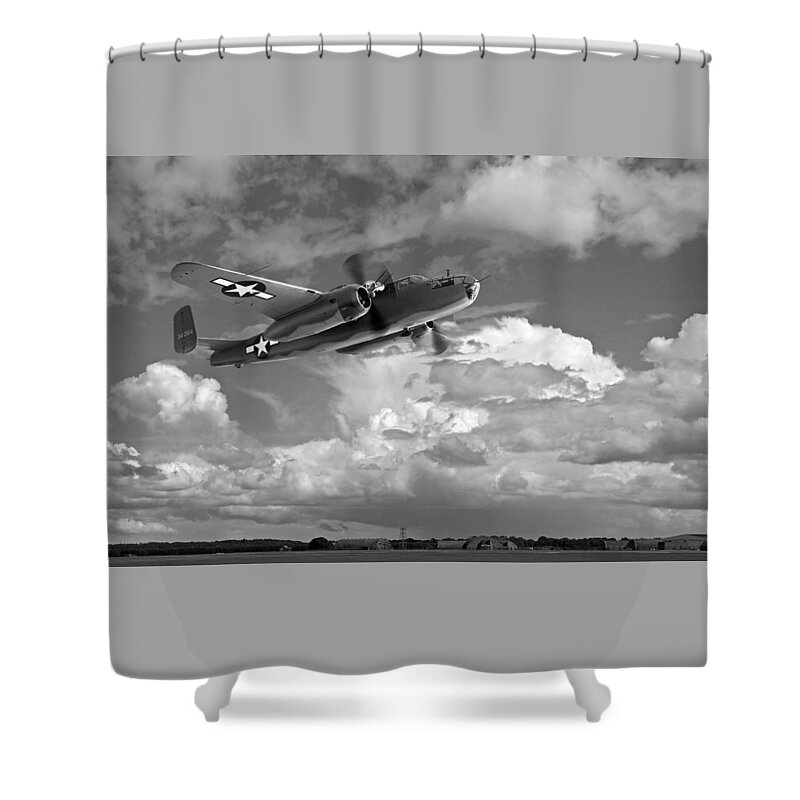 Aviation Shower Curtain featuring the photograph Low Pass by Gill Billington