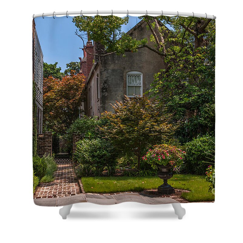 Charleston Shower Curtain featuring the photograph Lowcountry Charleston Gardens by Dale Powell