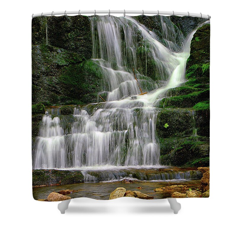 Buttermilk Falls Shower Curtain featuring the photograph Lower Buttermilk Falls by Raymond Salani III