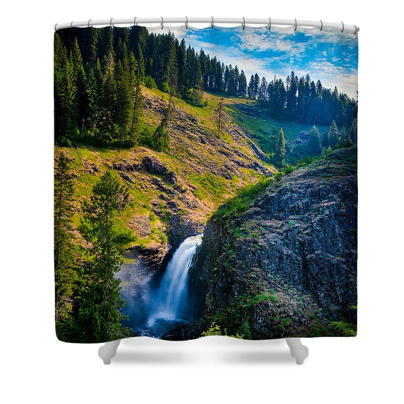  Shower Curtain featuring the photograph Lower Falls - Elk Creek Falls by Rikk Flohr
