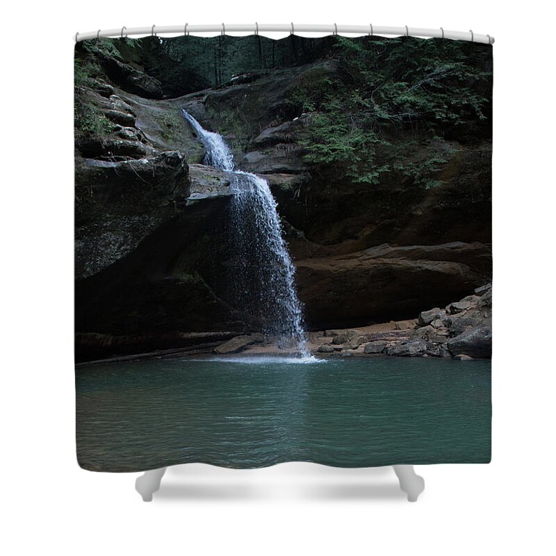 Lower Falls Shower Curtain featuring the photograph Lower Falls of Old Man's Cave by Joe Kopp