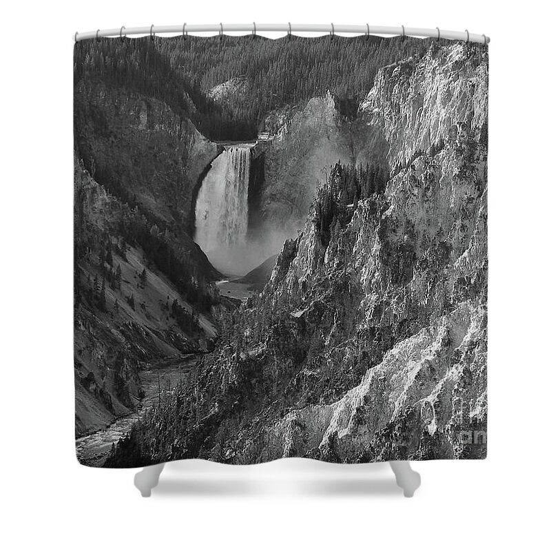 Landscape Shower Curtain featuring the photograph Lower Falls by Sheila Ping