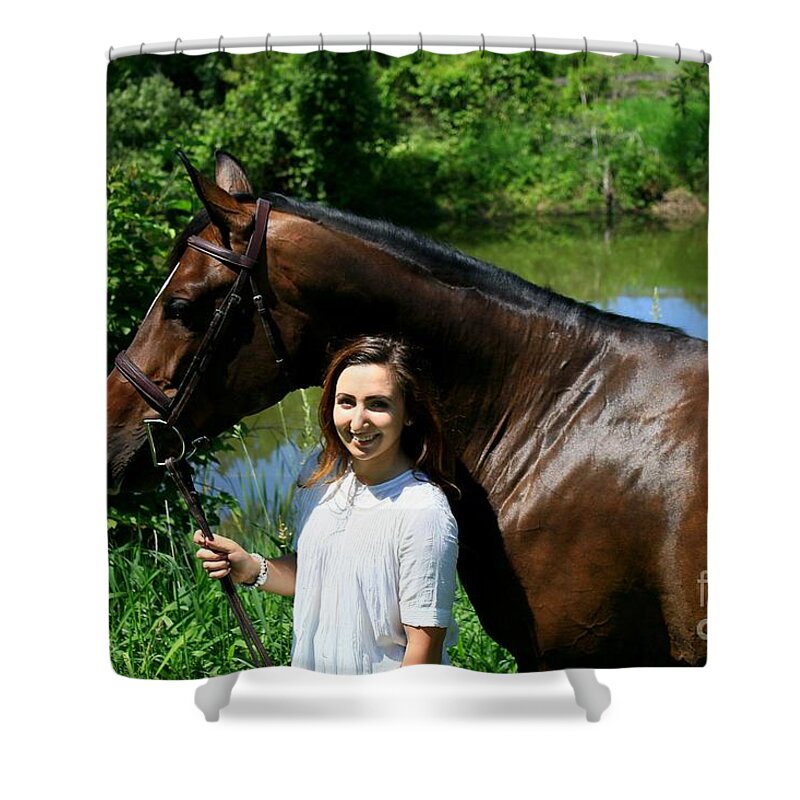  Shower Curtain featuring the photograph Lucia-Cora39 by Life With Horses