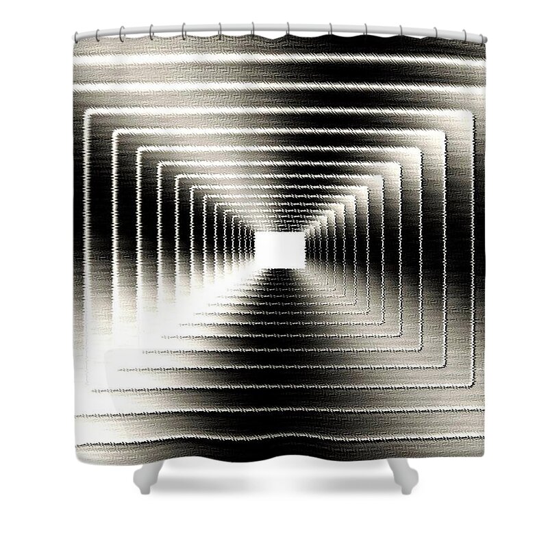 Abstract Shower Curtain featuring the digital art Luminous Energy 3 by Will Borden