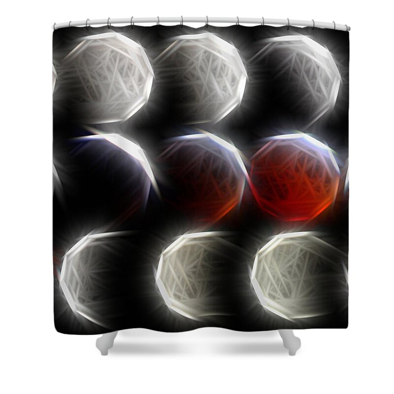 Eclipse Shower Curtain featuring the digital art Lunar Eclipse Progression by Carol Crisafi