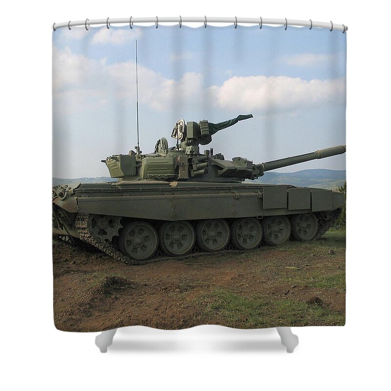M-84 Shower Curtain featuring the digital art M-84 by Super Lovely