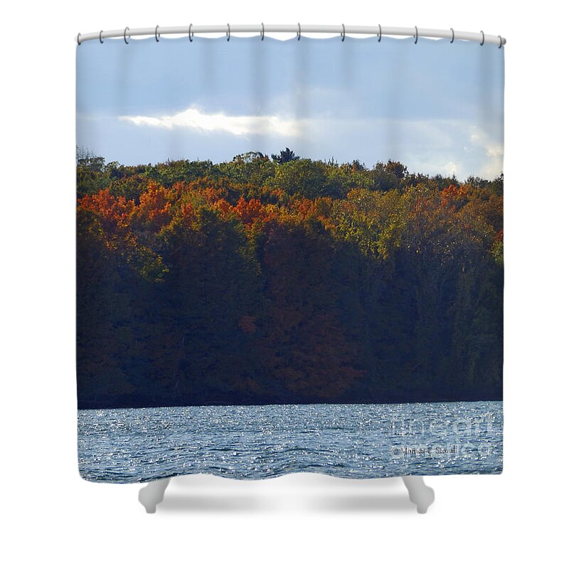 Fall Colors Shower Curtain featuring the photograph M Landscapes Fall Collection No. LF50 by Monica C Stovall