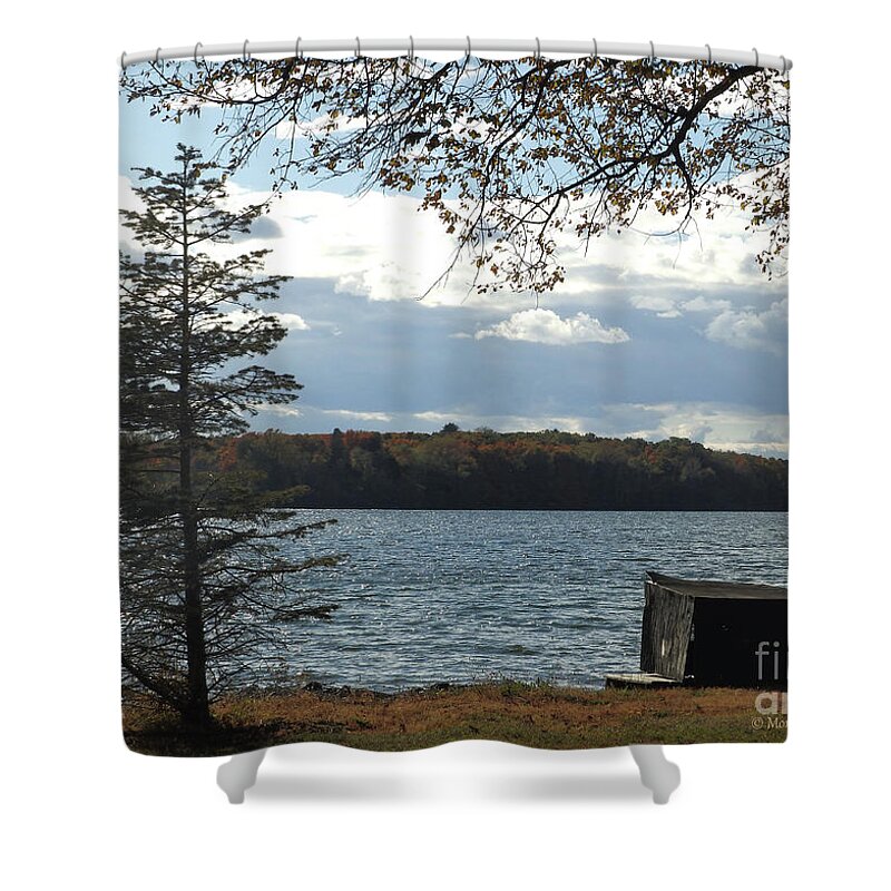 Fall Colors Shower Curtain featuring the photograph M Landscapes Fall Collection No. LF52 by Monica C Stovall