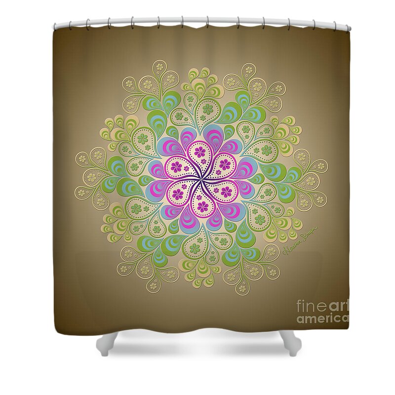 Artsytoo Shower Curtain featuring the digital art Mabel by Heather Schaefer