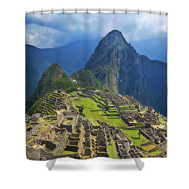 Machu Picchu Shower Curtain featuring the photograph Machu Picchu by Henk Meijer Photography
