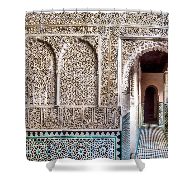Fes Shower Curtain featuring the photograph Madrasa Bou Inania by Claudio Maioli